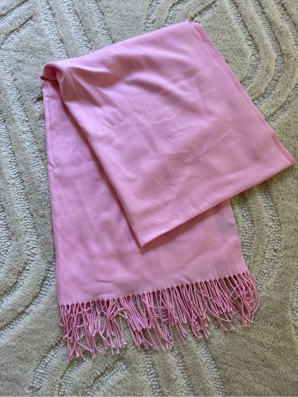 Classic Pink Fringe Scarf - Women Accessories